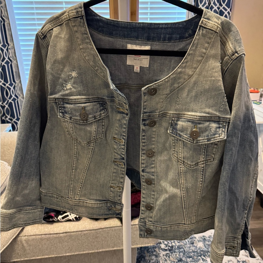 Torrid Light Blue Distressed Jean Jacket
